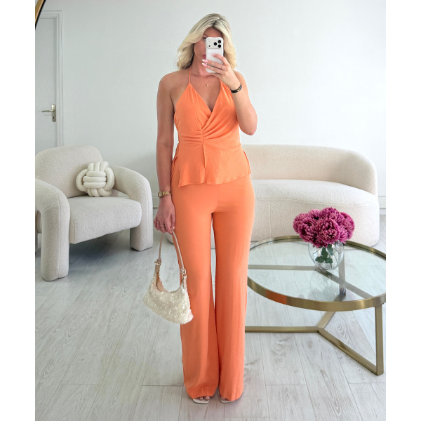 Combipantalon fluide dos nu peach - DRESS DESIREE