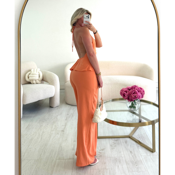 Combipantalon fluide dos nu peach - DRESS DESIREE