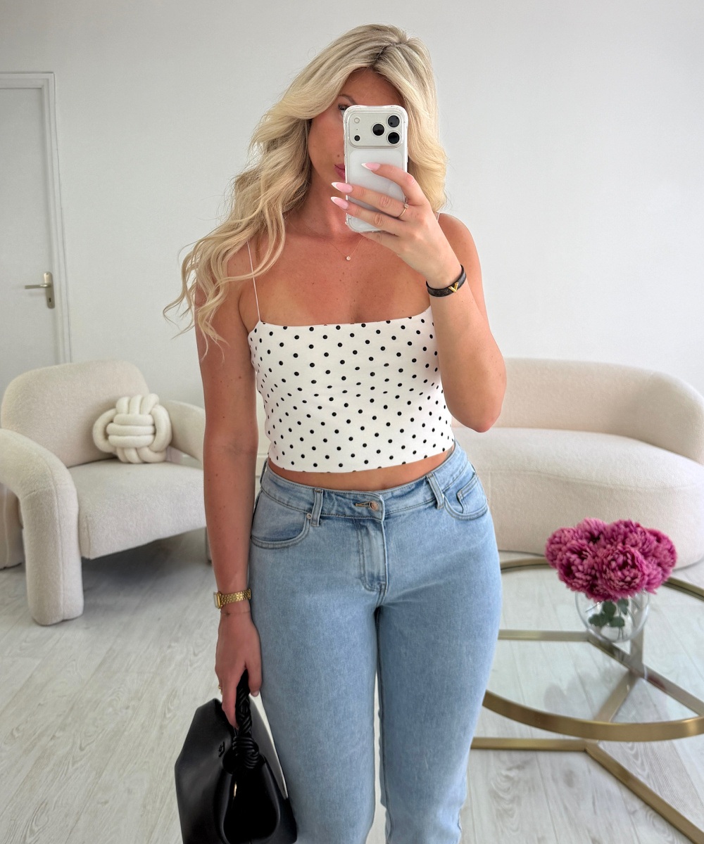 Top pois classy blanc- DRESS DESIREE