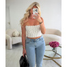 Top pois classy blanc- DRESS DESIREE