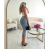 Capri jeans bleu stretch- DRESS DESIREE