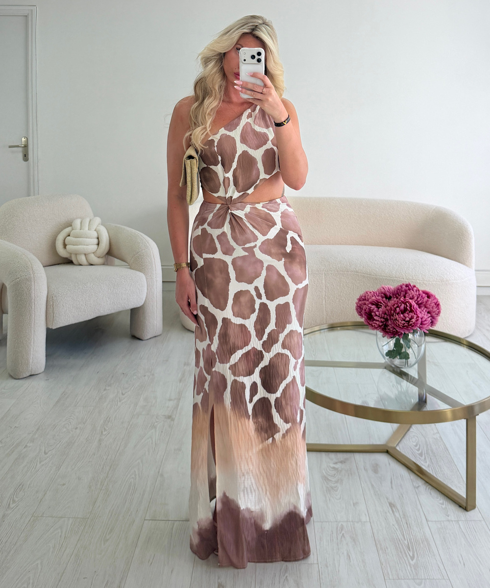 Robe longue zébré ajourée - DRESS DESIREE