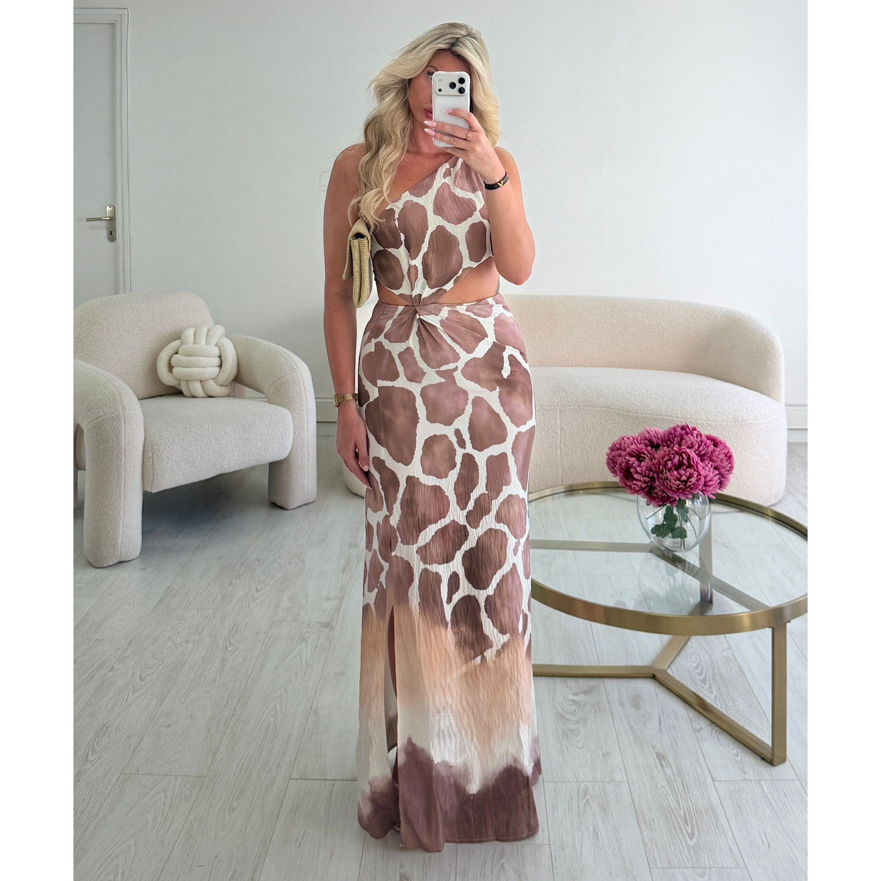 Robe longue zébré ajourée - DRESS DESIREE