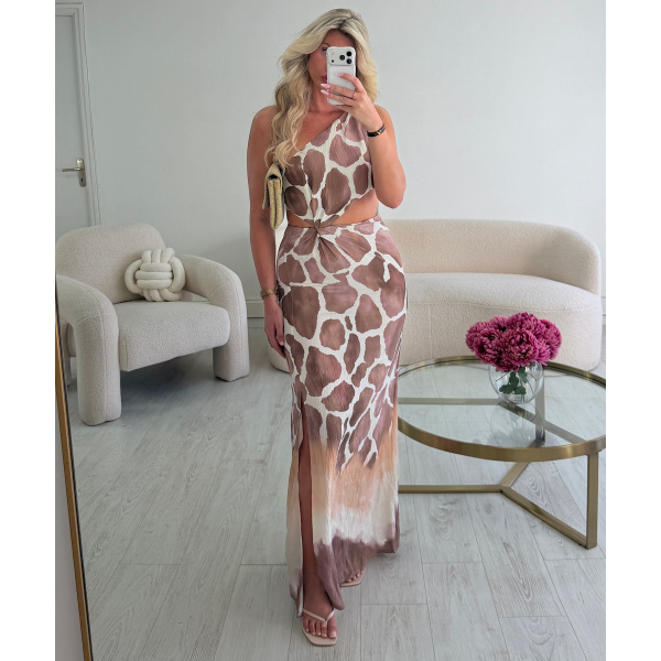 Robe longue zébré ajourée - DRESS DESIREE