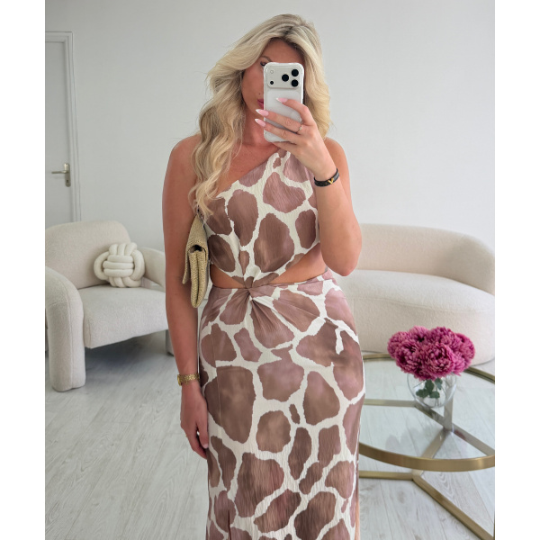 Robe longue zébré ajourée - DRESS DESIREE
