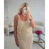 Ensemble jupe longue crochet beige - DRESS DESIREE