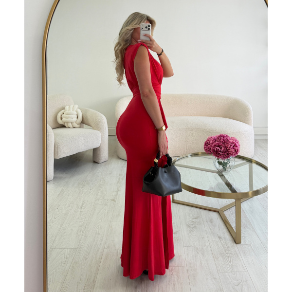 Robe longue fente rouge - DRESS DESIREE