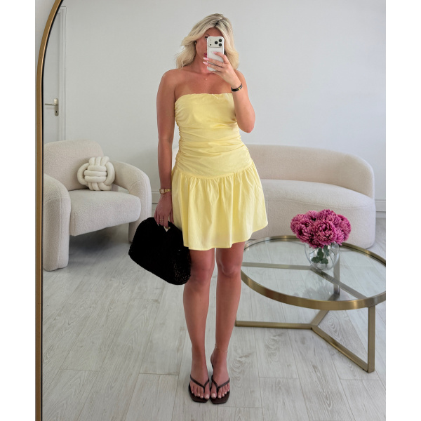 Robe bustier jaune coton  - DRESS DESIREE