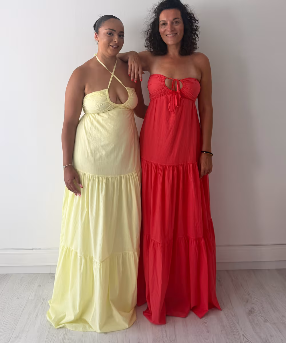 Robe longue extra Tall corail