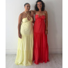 Robe longue TALL  coton corail DRESS DESIREE