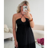 Robe longue TALL  coton noire DRESS DESIREE