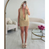 Short Gold Knit Dress