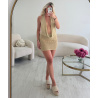 Robe courte maille doré - DRESS DESIREE