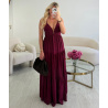 Flowing plum maxi dress - DRESS DESIREE