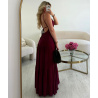 Robe longue fluide prune - DRESS DESIREE