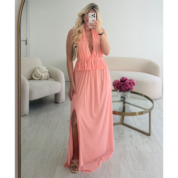 Pink long skirt set