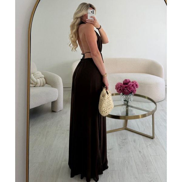 Brown long skirt set
