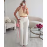 Jeans retroussé blanc stetch - DRESS DESIREE