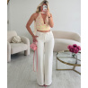 White stretch rolled-up jeans - DRESS DESIREE
