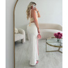 White stretch rolled-up jeans - DRESS DESIREE