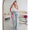 Jeans retroussé bleu stetch - DRESS DESIREE