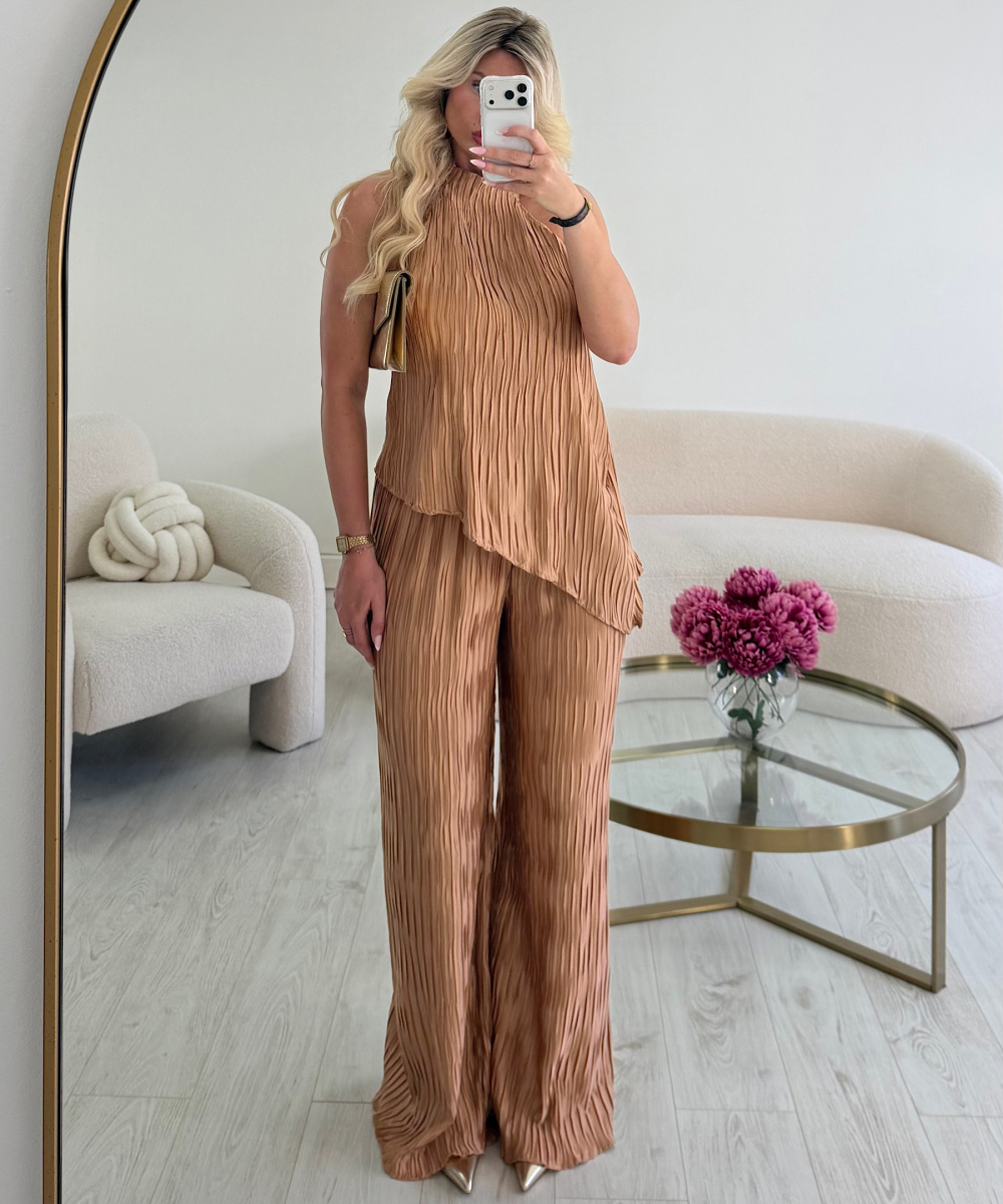 Ensemble pantalon plissée bronze - DRESS DESIREE