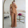 Ensemble pantalon plissée bronze - DRESS DESIREE