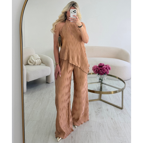 Ensemble pantalon plissée bronze - DRESS DESIREE