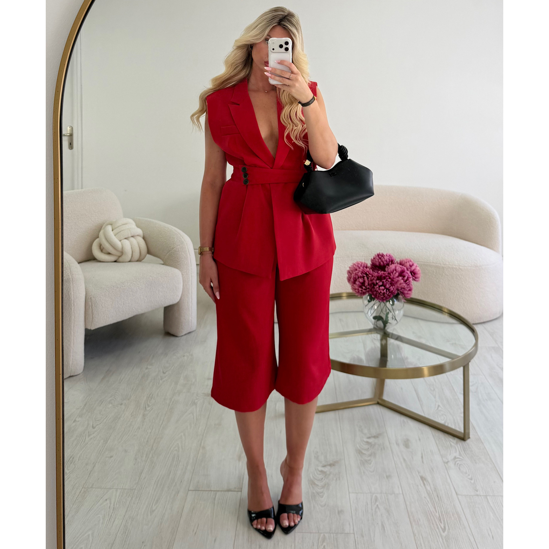 Bermuda droit fluide rouge - DRESS DESIREE
