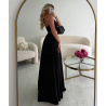 TALL long black cotton skirt