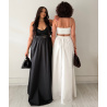 TALL long white cotton skirt