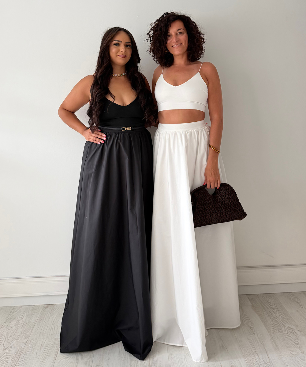 Jupe longue Tall coton blanche  - DRESS DESIREE
