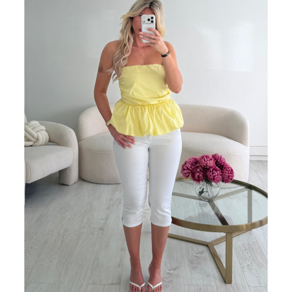 Capri jeans blanc- DRESS DESIREE