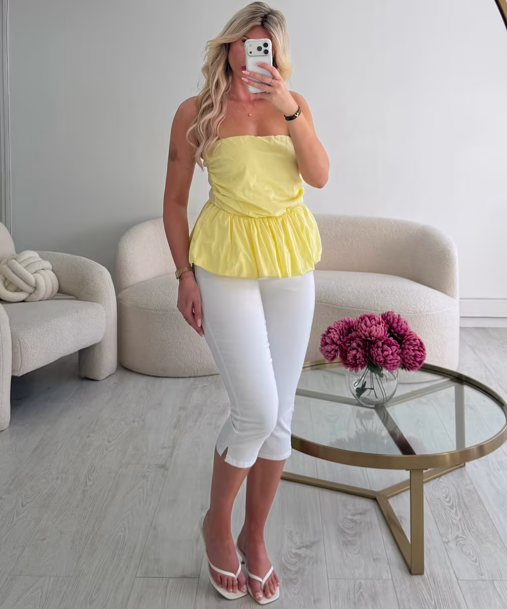 Capri jeans blanc- DRESS DESIREE