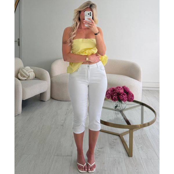 Capri jeans white