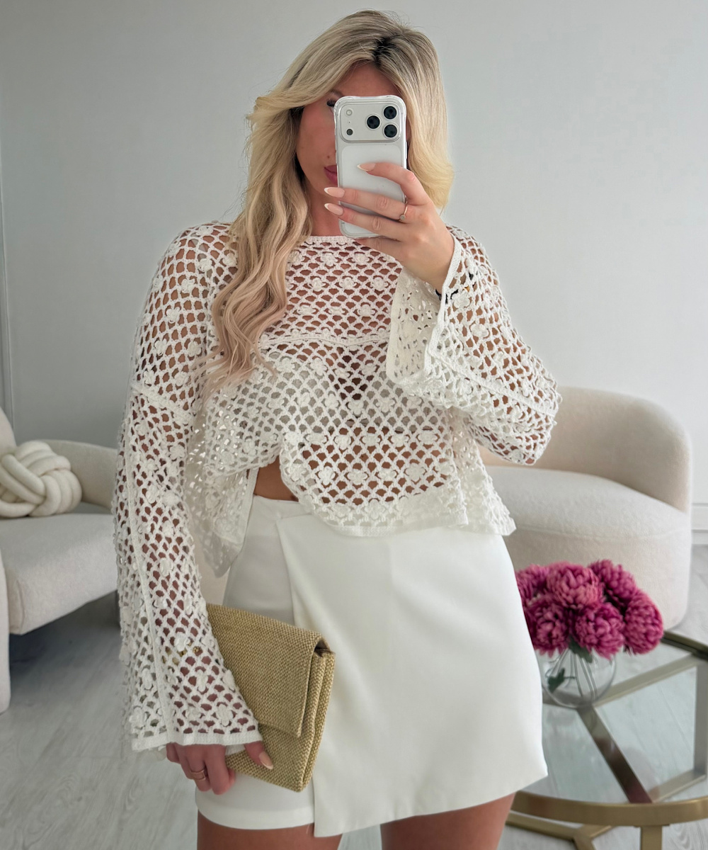 Top crochet blanc - DRESS DESIREE