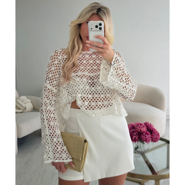 Top crochet blanc - DRESS DESIREE