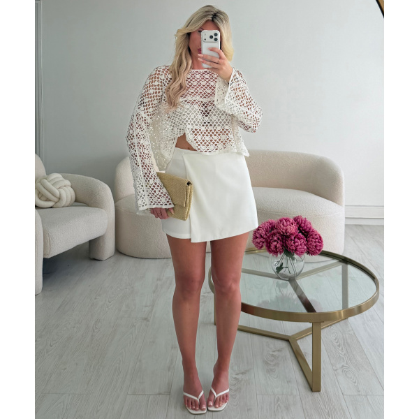 Top crochet blanc - DRESS DESIREE