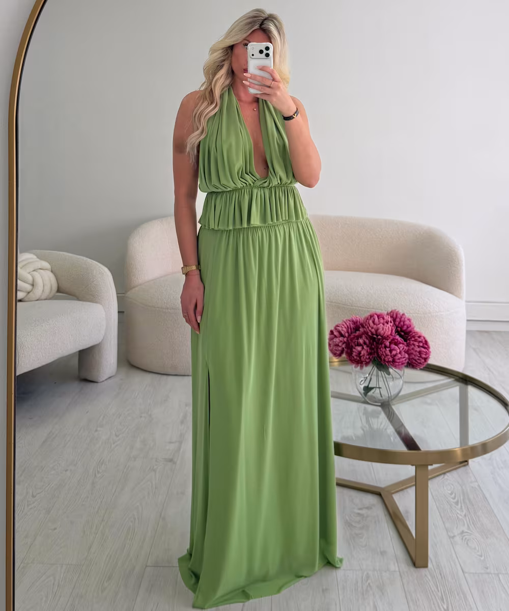 Ensemble jupe longue vert- DRESS DESIREE