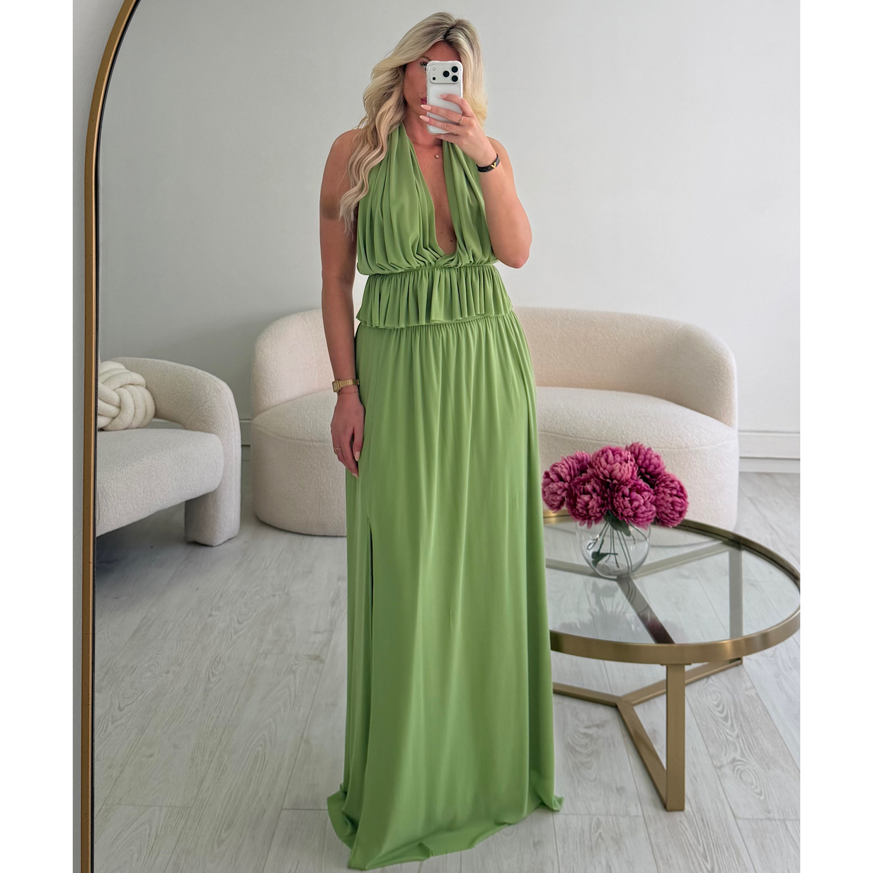 Ensemble jupe longue vert- DRESS DESIREE