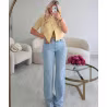 Blazer court asymétrie jaune - DRESS DESIREE