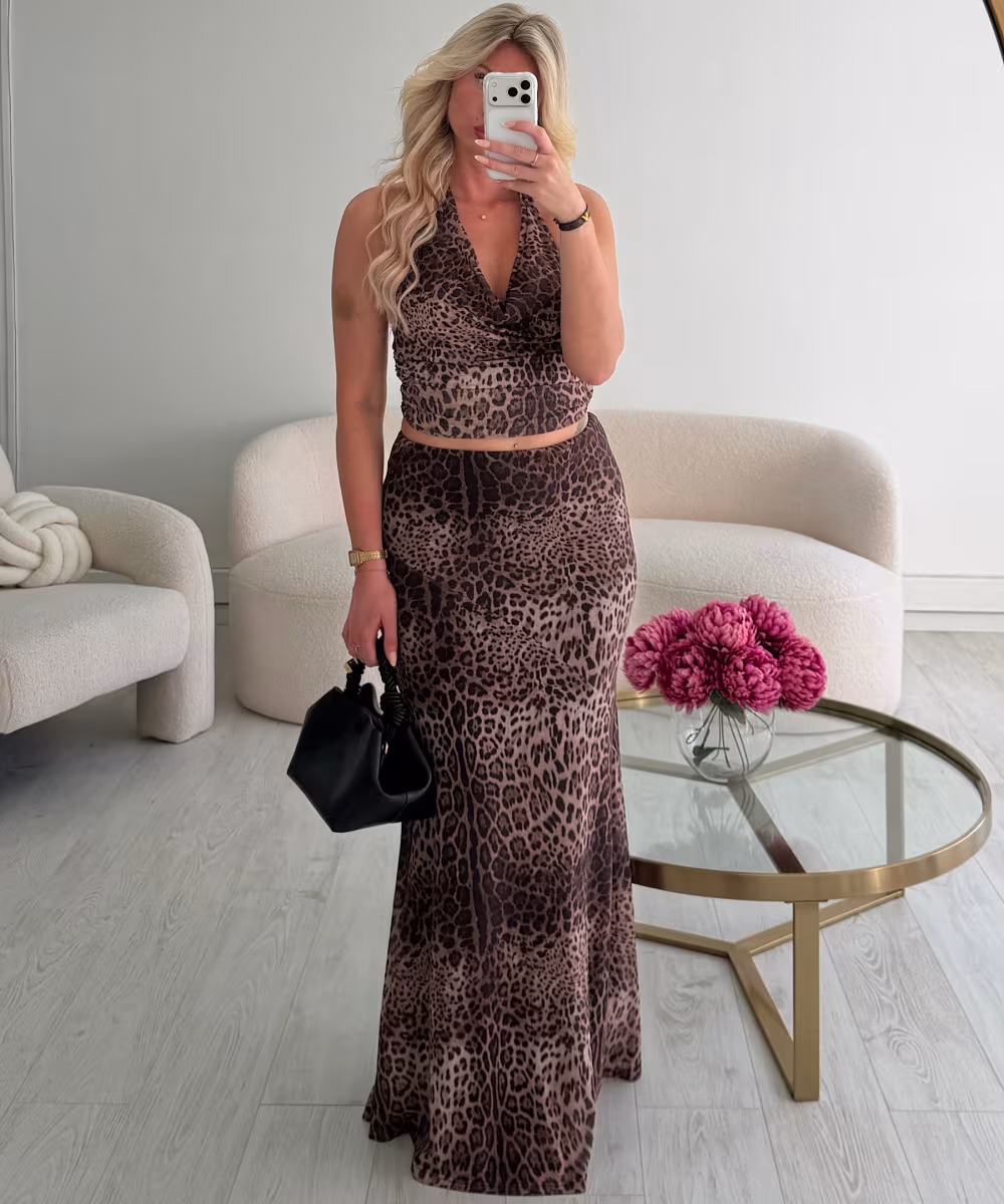 Ensemble jupe longue léopard - DRESS DESIREE