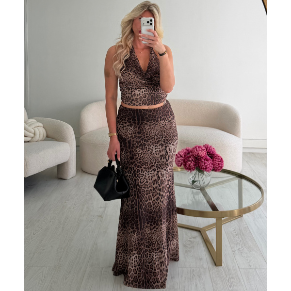 Ensemble jupe longue léopard - DRESS DESIREE