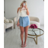 Jupe short léopard denim - DRESS DESIREE