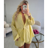 Ensemble short rayures jaune