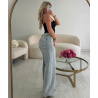 Jeans bleu clair retroussé troué - DRESS DESIREE
