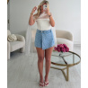 Top bustier voile blanc - DRESS DESIREE