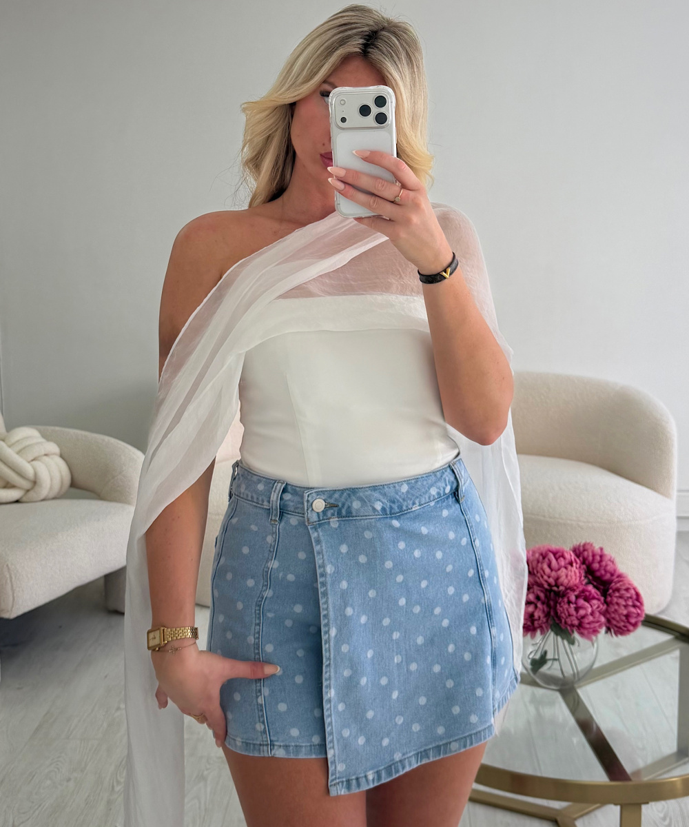 Top bustier voile blanc - DRESS DESIREE