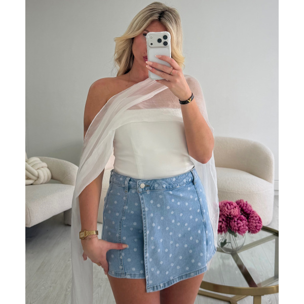 Top bustier voile blanc - DRESS DESIREE