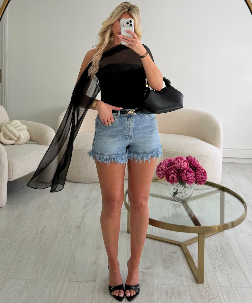 Black voile bustier top - DRESS DESIREE